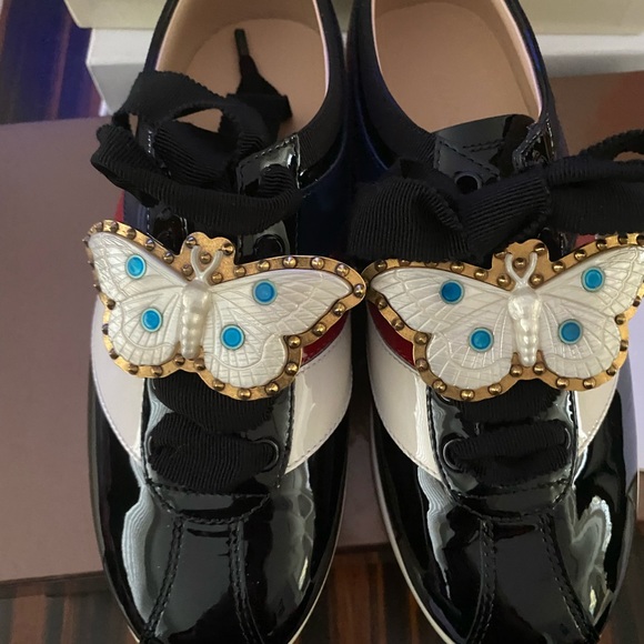 GUCCI/Women’s/Black/Falacer/Butterfly/size 6 1/2 - Picture 3 of 10
